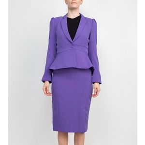 TAHARI two piece set, peplum blazer + pencil skirt